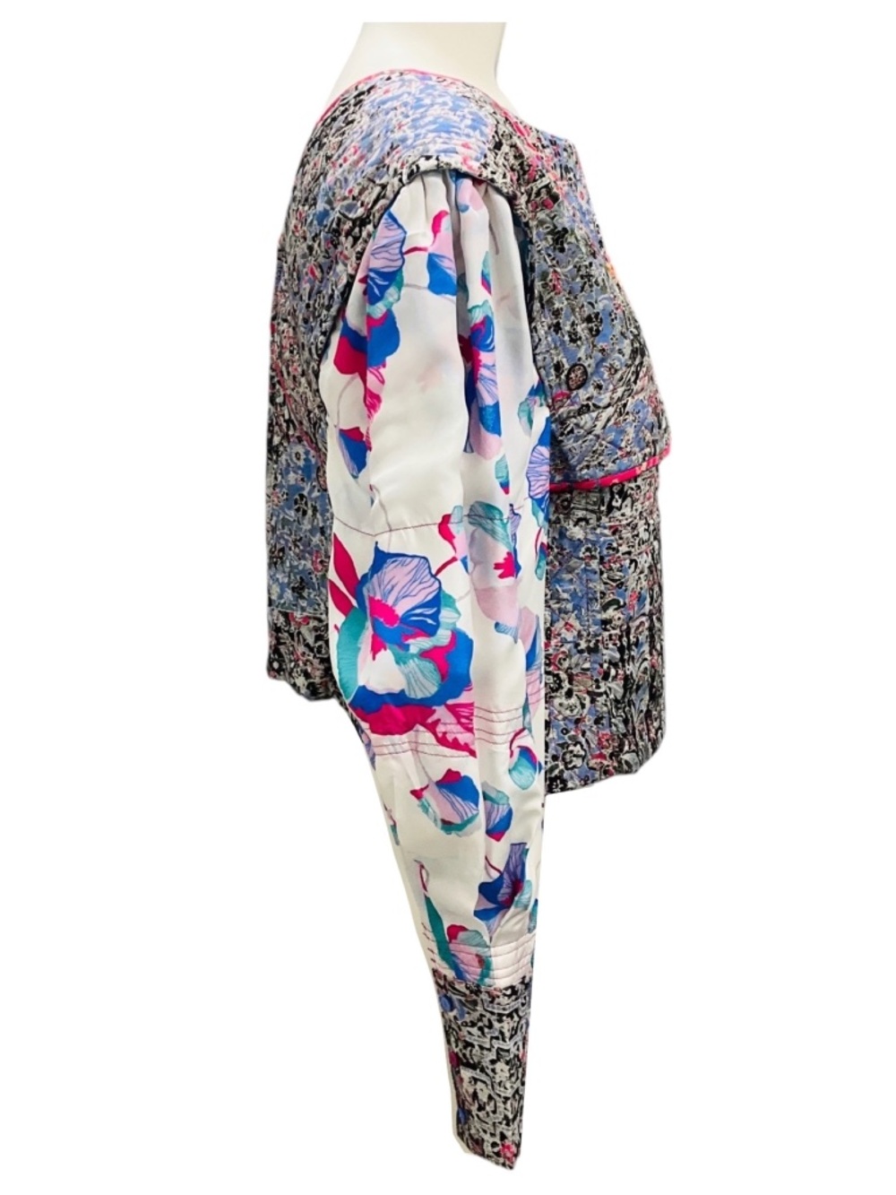 ISABEL MARANT BLUE MULTI FAXINALIA FLORAL PRINTED CROPPED TOP - Picture 2 of 7